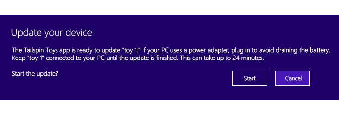 Updating device