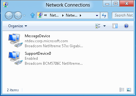 network connections dialog box