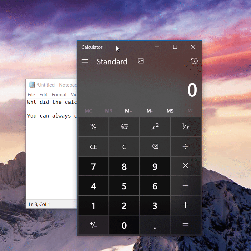 Calculator app updates.