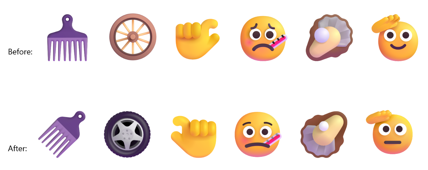 Screenshot of emoji adjusted.