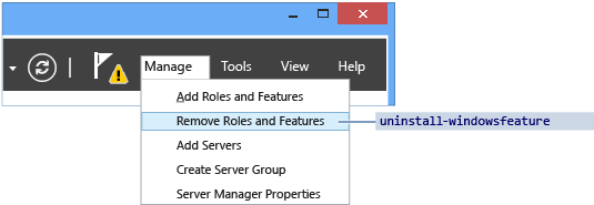 Server Manager - Remove Roles and Features