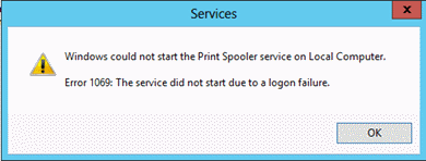 Screenshot that shows the dialog box that appears after the service is restarted.