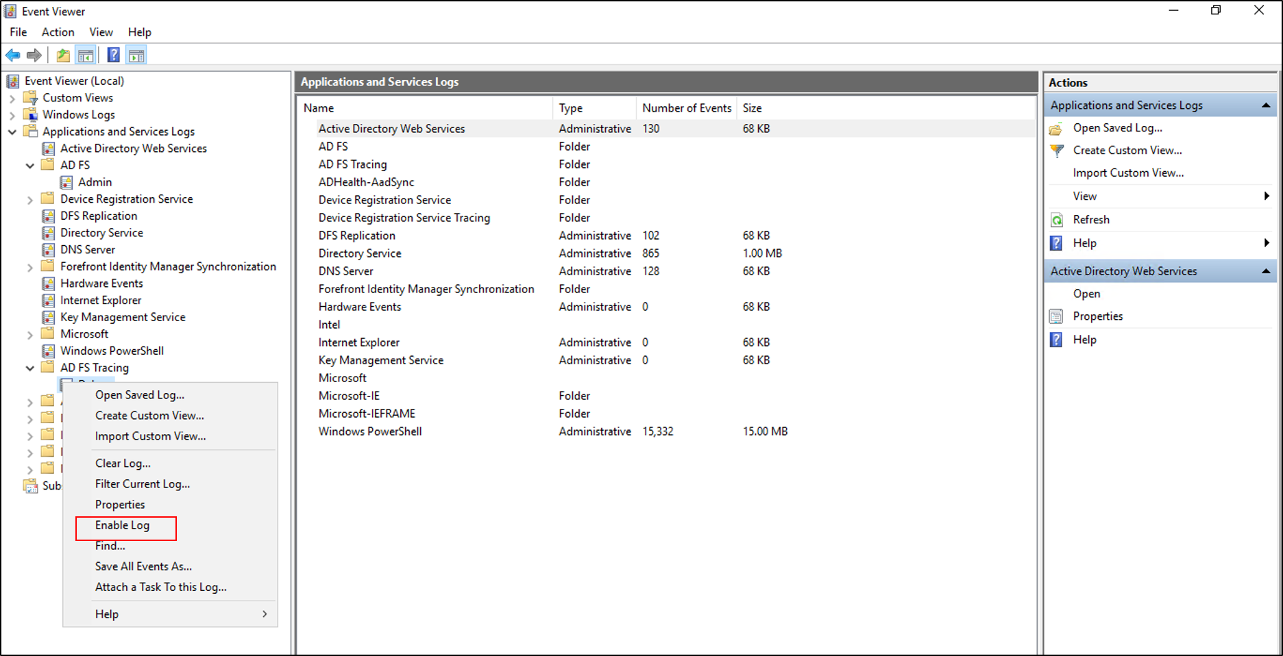 troubleshoot-active-directory-federation-services-with-events-and