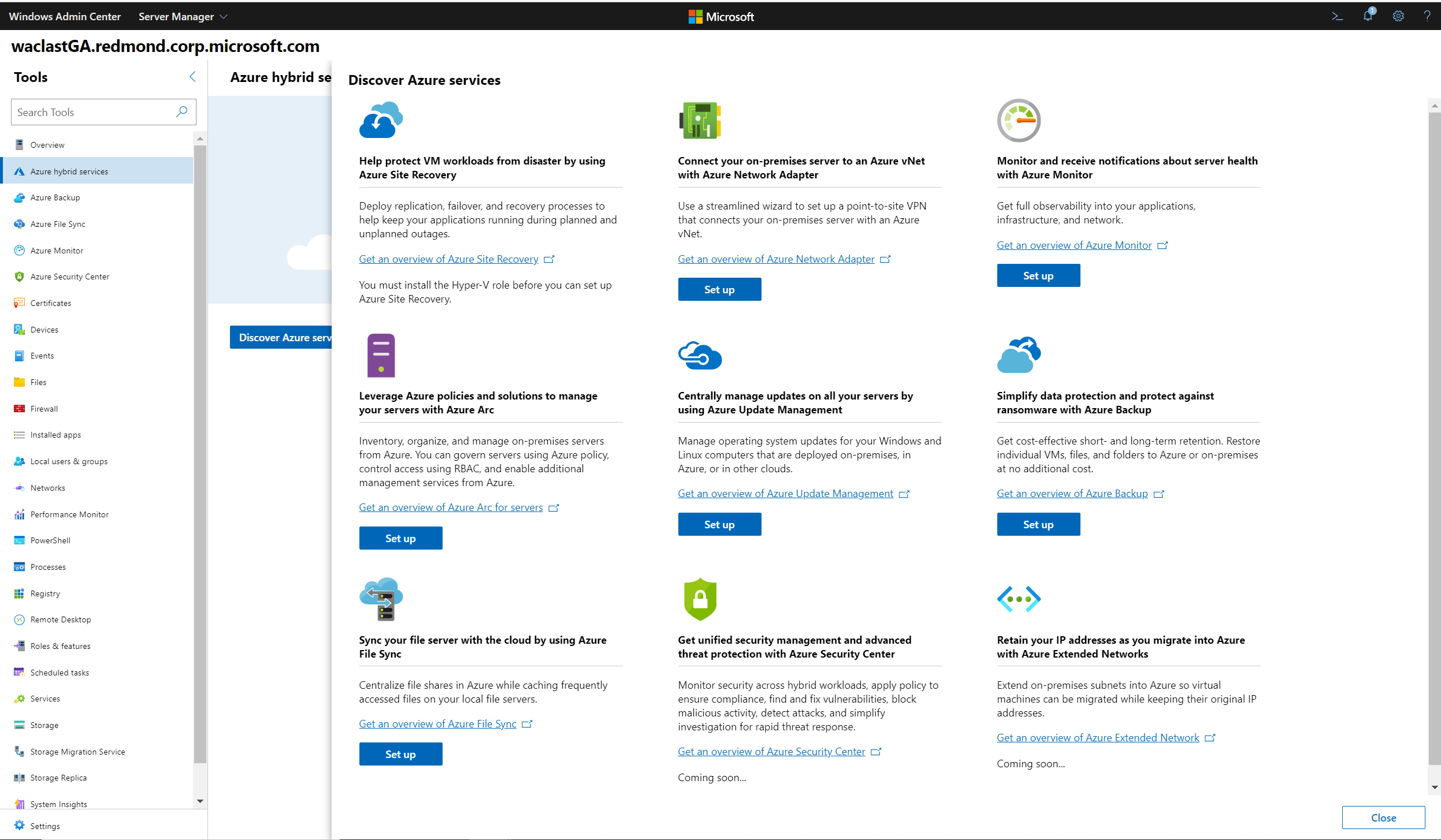 Connecting Windows Server to Azure hybrid services | Microsoft Learn