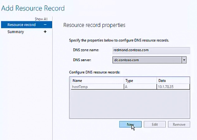 Battleship alcove segment Add a DNS Resource Record | Microsoft Learn