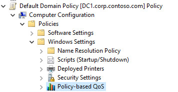 Location of QoS Policy in Group Policy