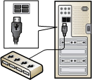 Image of MultiPoint Services USB hub connection