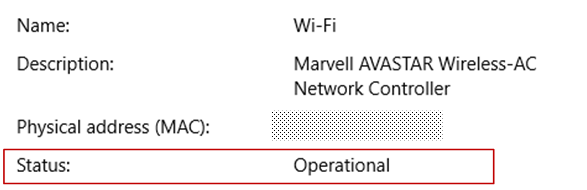 Operational network configuration