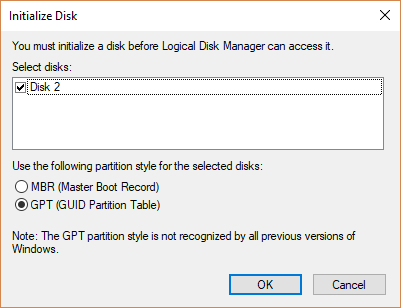 Initialize new disks | Microsoft Learn