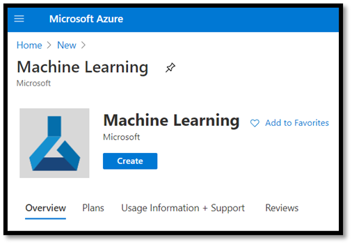 The Azure Machine Learning resource