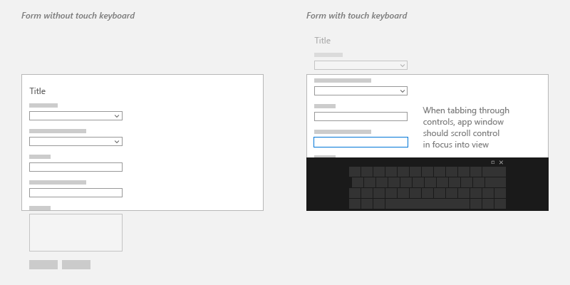 tab focus on control in form