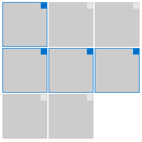gridview items layout