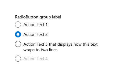 Image showing a set of radio buttons, arranged vertically