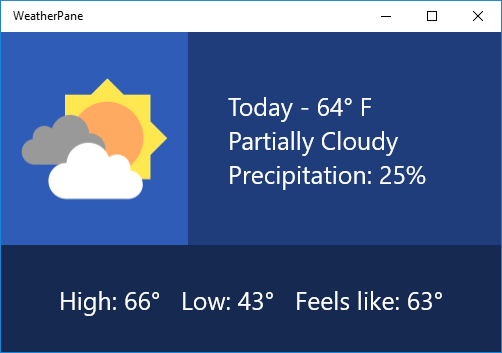 Weather pane sample