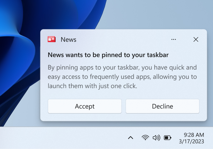Pin your app to the taskbar - Windows apps | Microsoft Learn