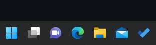 Screenshot of a Windows 11 task bar showing the app pinned there.
