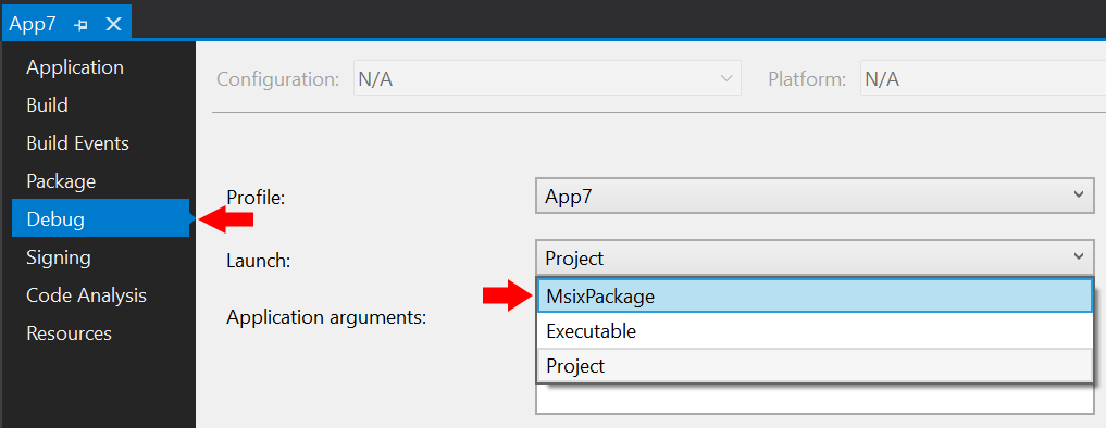 Enabling MsixProject option