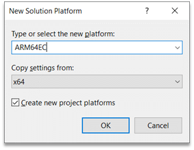 Visual Studio Installer New Arm64EC Platform screenshot