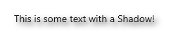 Text with Attached Shadow