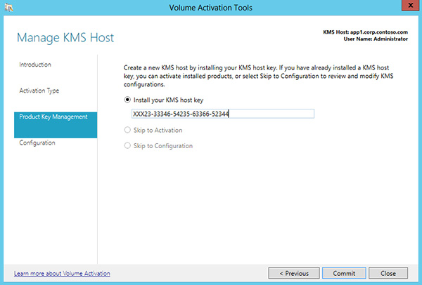 Activate using Key - | Microsoft Learn