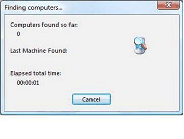 VAMT, Finding computers dialog box.