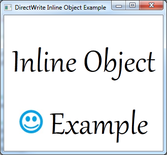 screen shot of "inline object example" with an embedded image