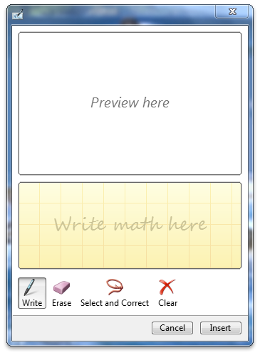Math input control with custom preview height
