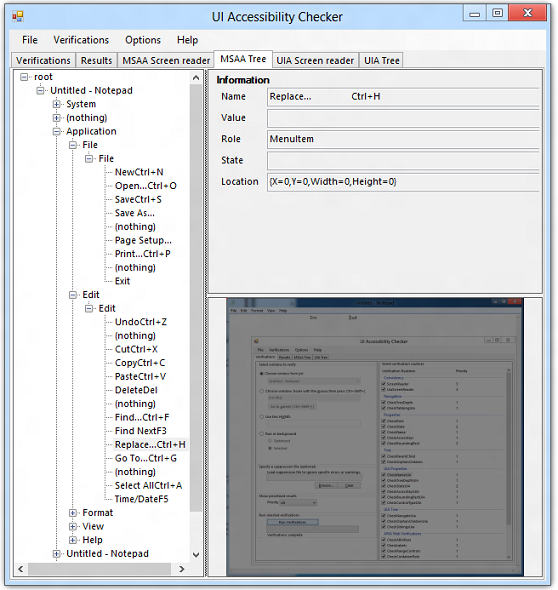 accchecker msaa tree tab
