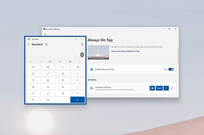 PowerToys Always On Top utility for Windows