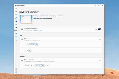 Keyboard Manager screenshot.