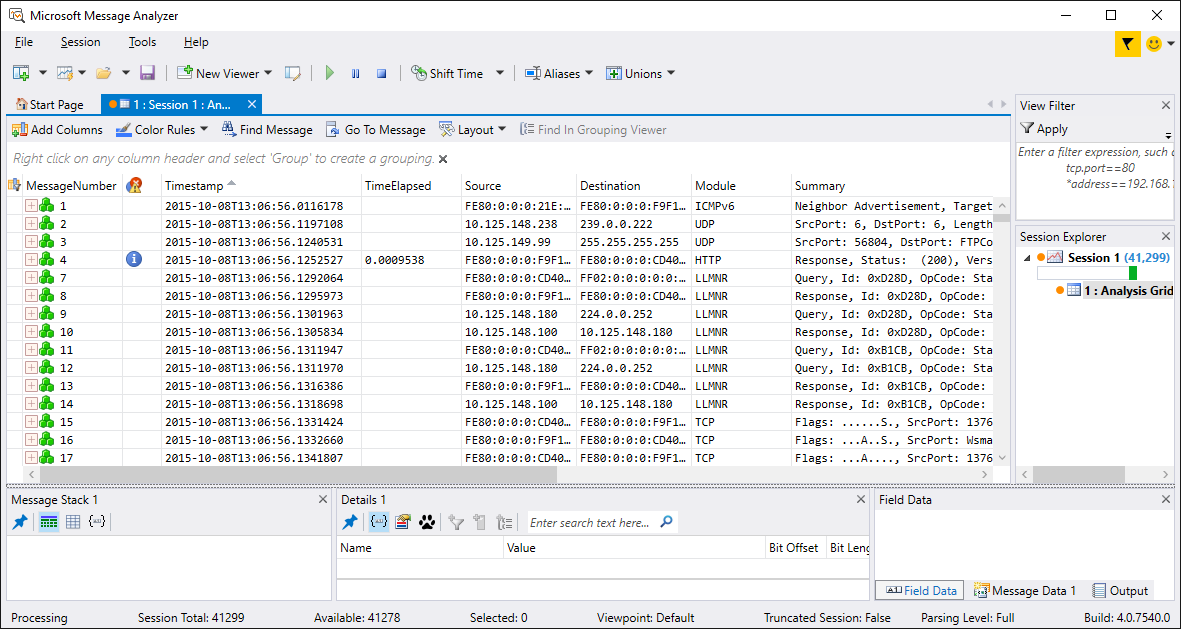 microsoft message analyzer download windows 10