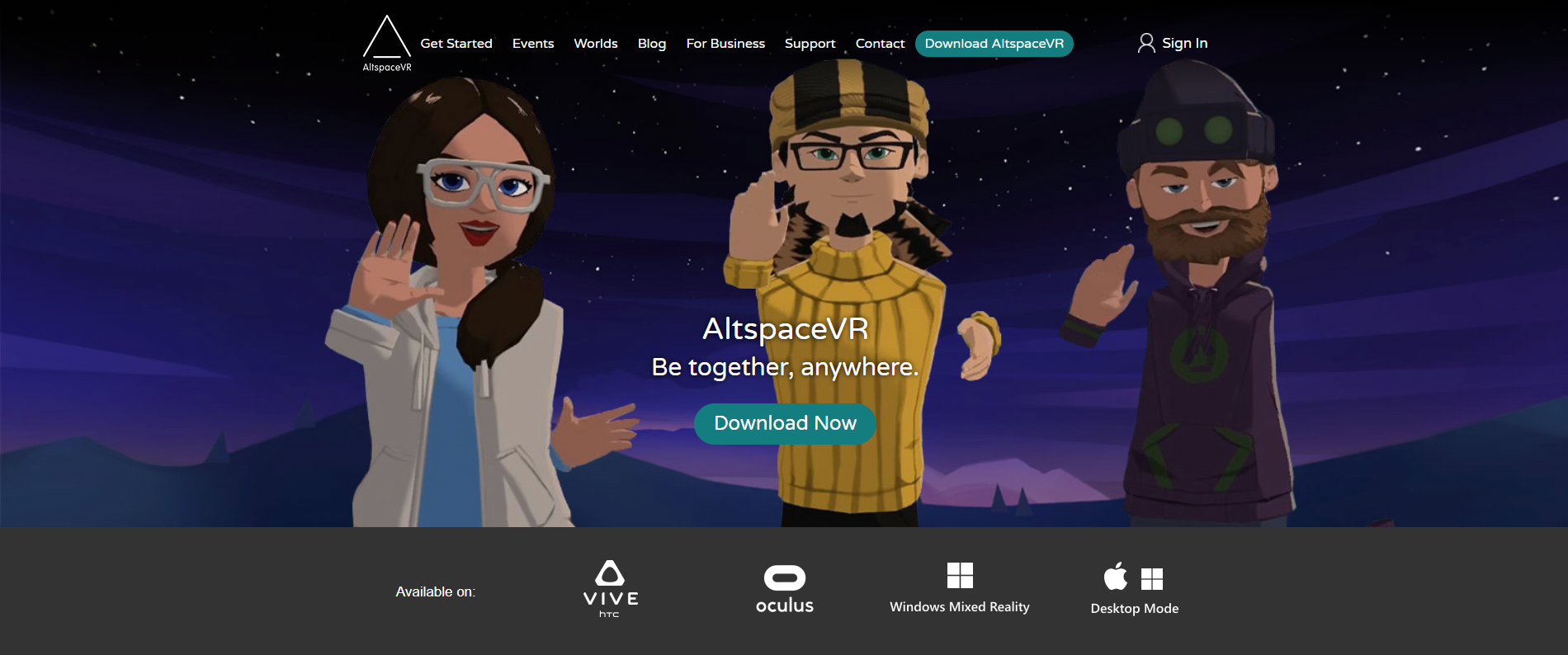 Download and install AltspaceVR