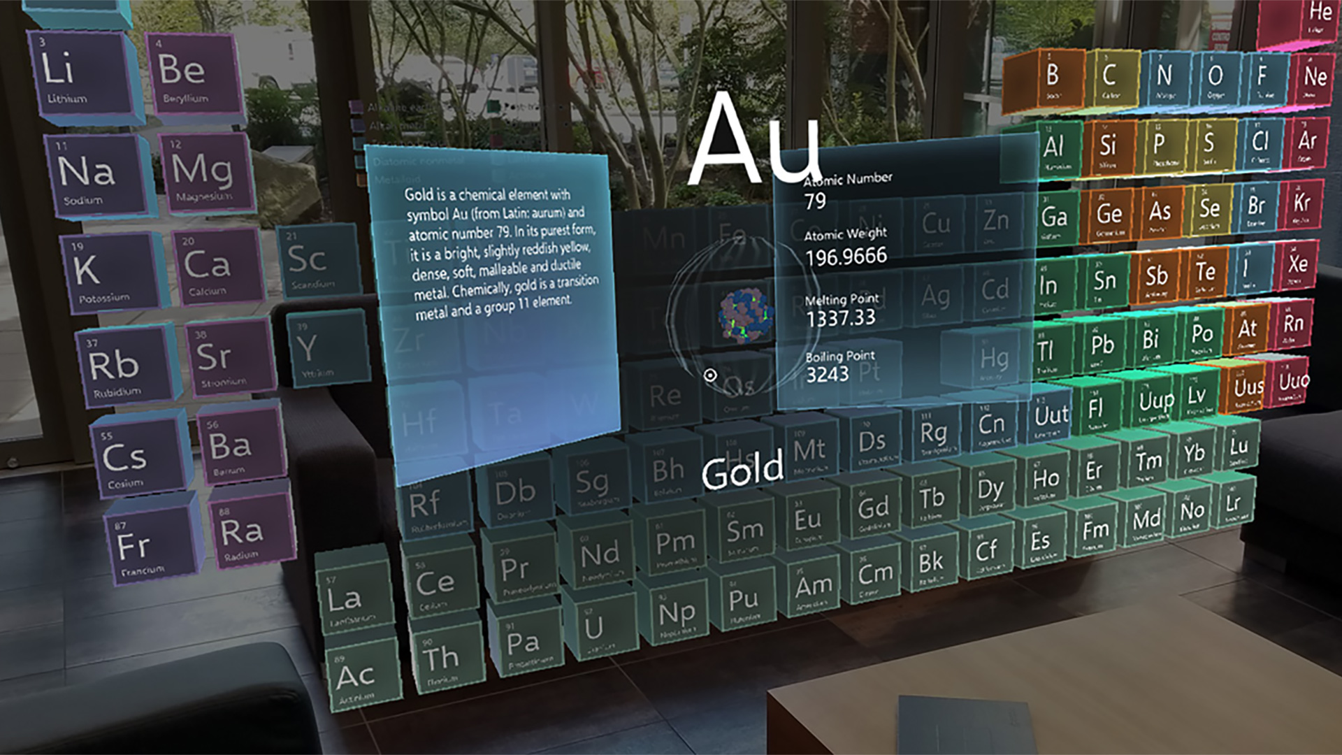 Augmented Reality Periodic Table: Visualize Elements!