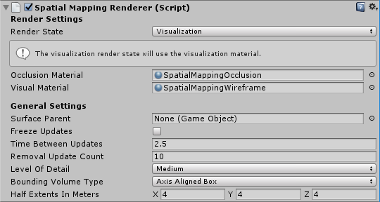 Spatial Mapping Renderer in Unity