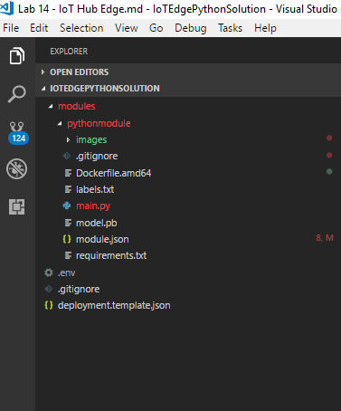 Screenshot that shows the Explorer window. The python module folder is open.