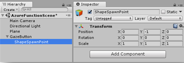 update shape spawn point transform