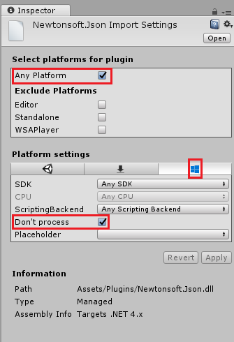 Importing the DLLs in Unity