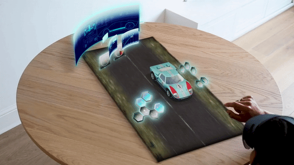Animated GIF of the GT40 speed and durability app running on a device