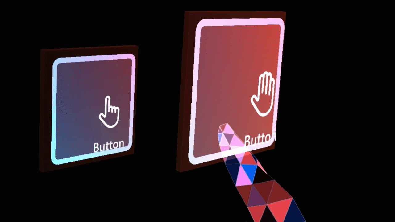 Animated GIF of exploring near interaction affordances