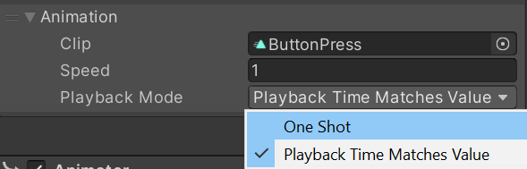AnimationEffect inspector view