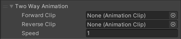 TwoWayAnimationEffect inspector view