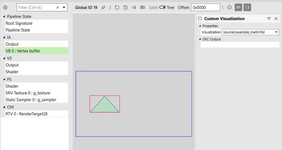 Example output from the mesh visualizer above