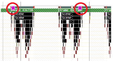 Screenshot of a bookmark icon on a lane in the Timeline layout.
