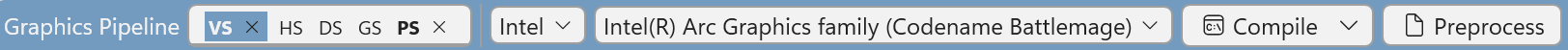Screenshot that shows Compile with Intel.