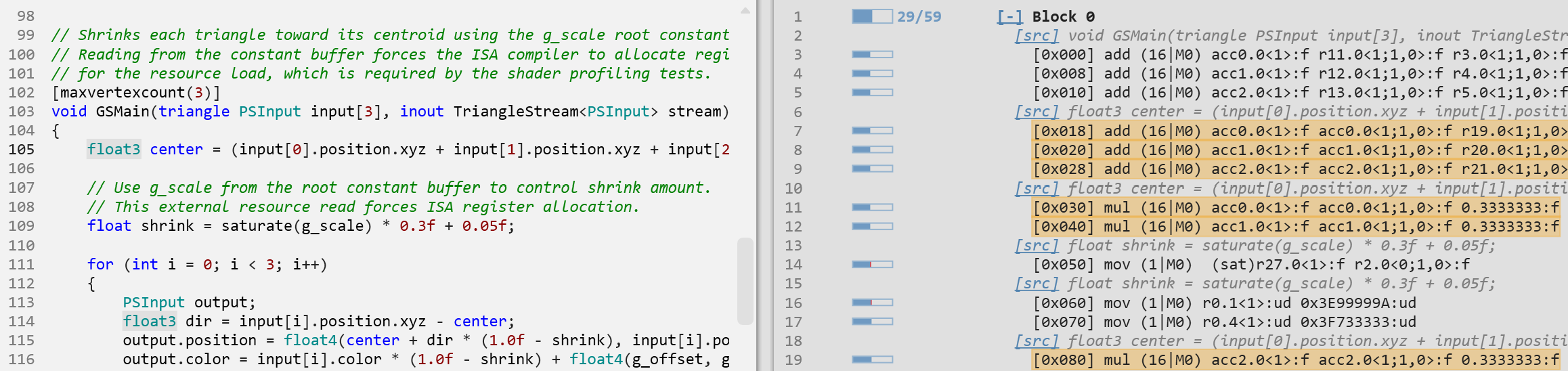 Screenshot that shows Disassembly correlation.