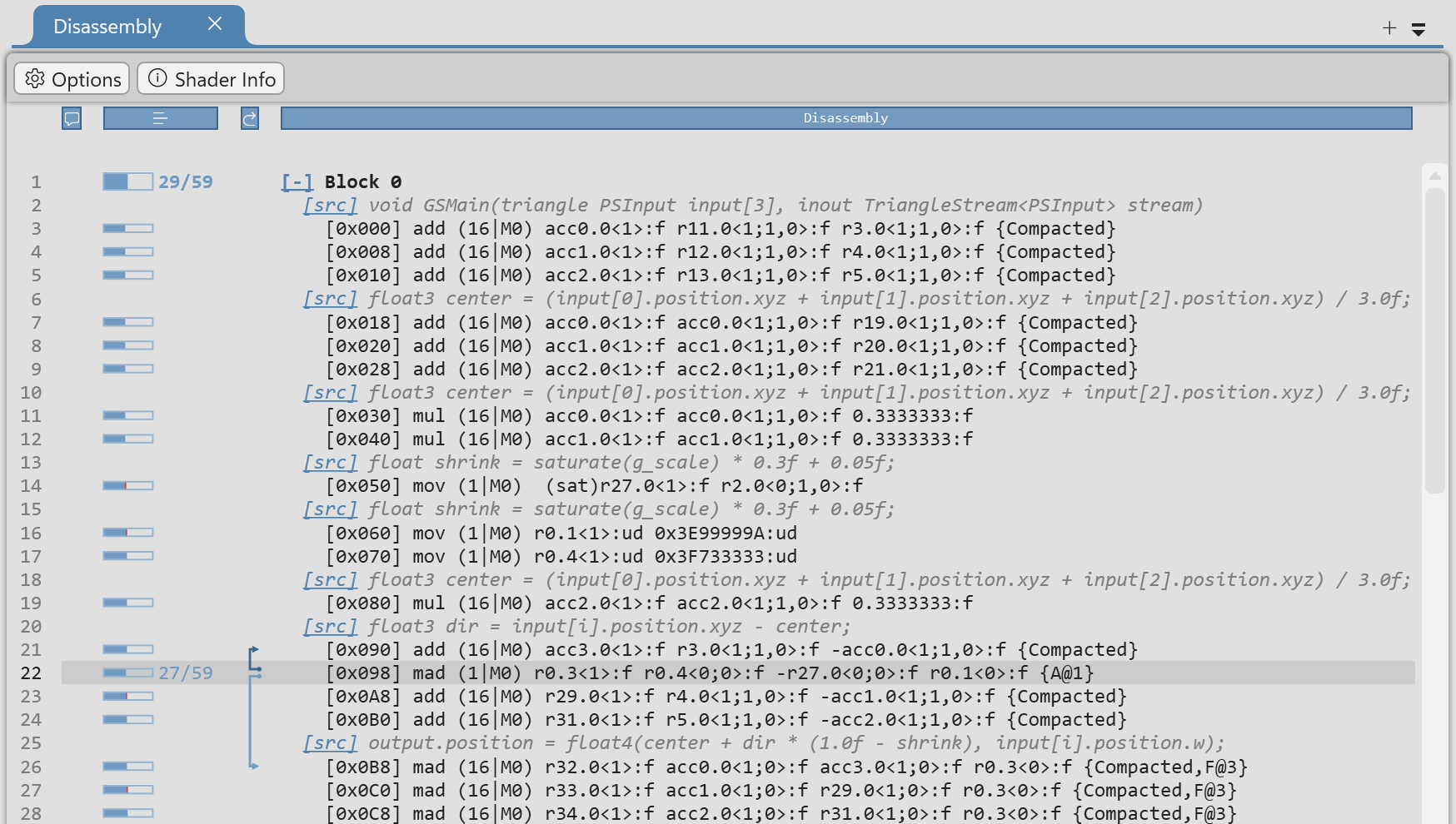 Screenshot that shows Disassembly view.