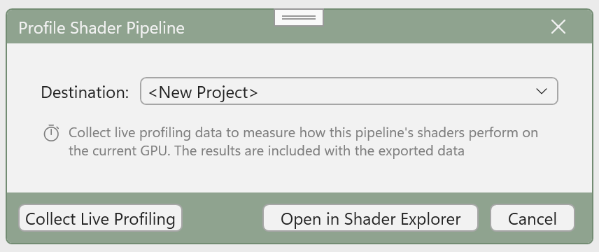 Screenshot that shows Export pipeline dialog.