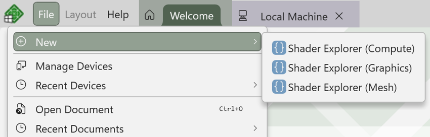 Screenshot that shows creating a new project from a default template.