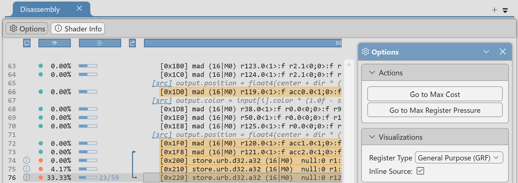 Screenshot that shows to Go to max.