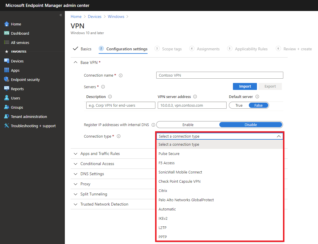 VPN connection types (Windows 10 and Windows 11) | Microsoft Learn